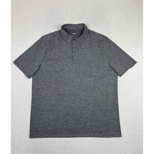 Quince Polo Shirt Mens XL Heather Gray Flowknit Breeze Performance Stretch Knit